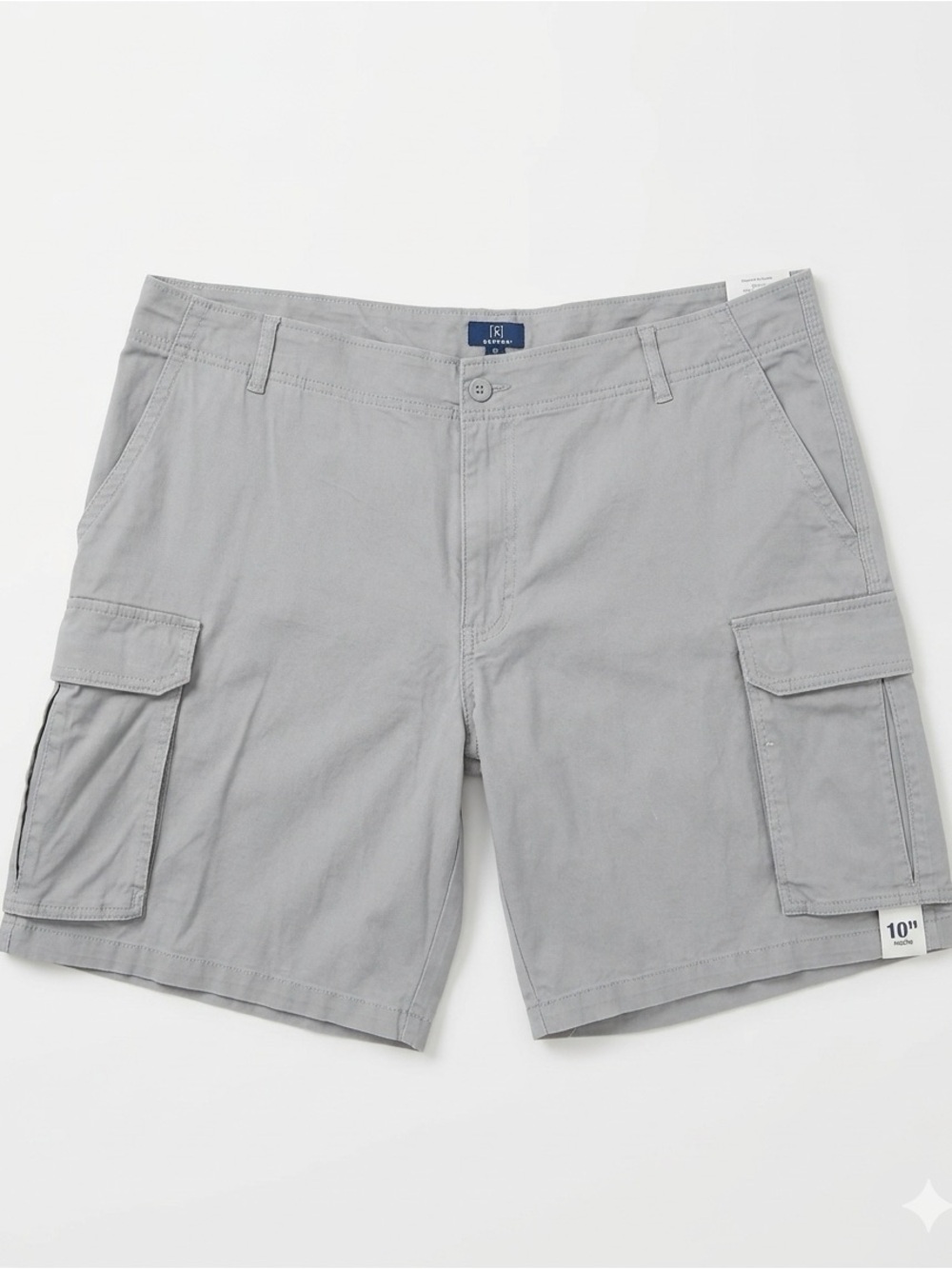 George Light Gray Cargo Shorts with Side Pockets